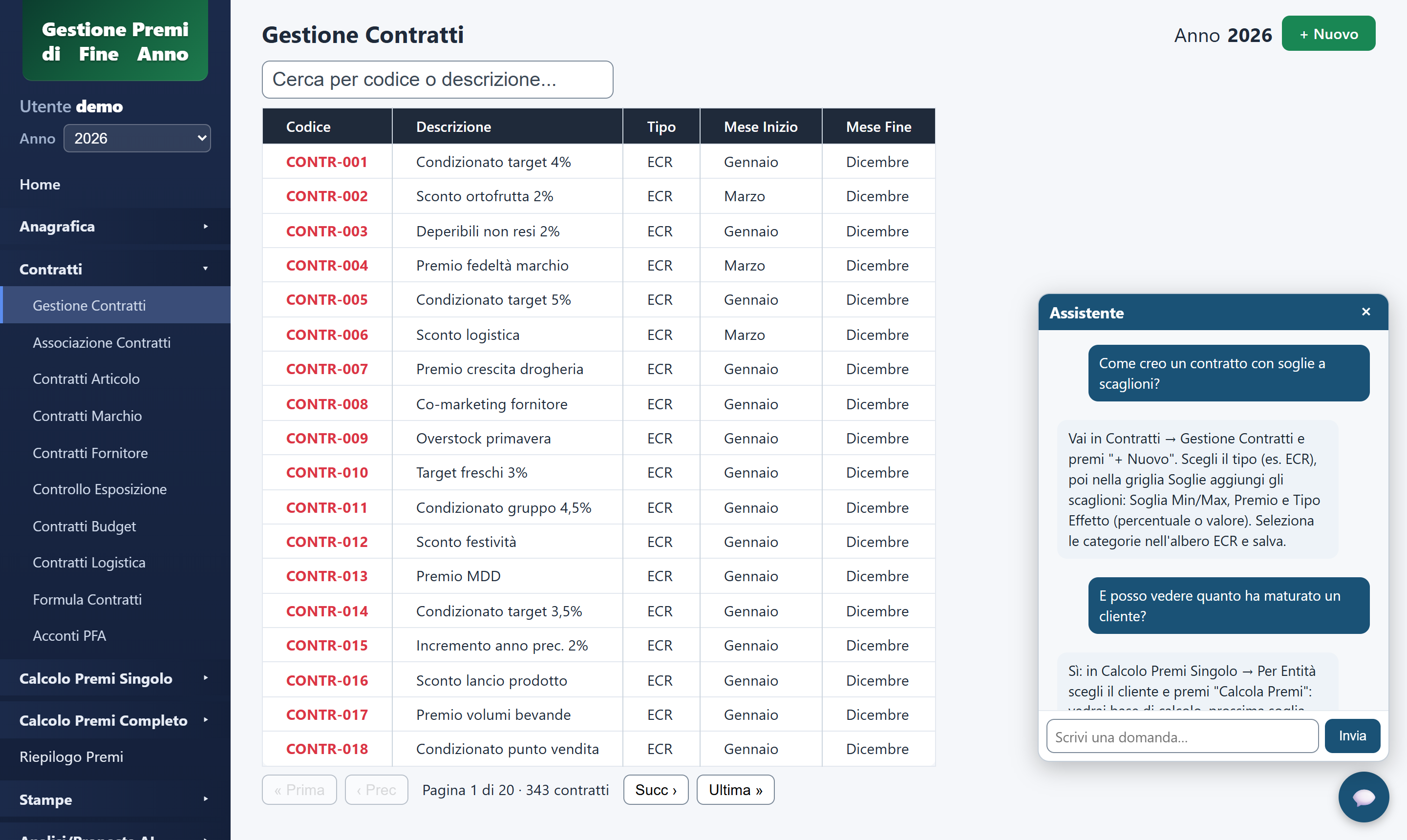 Gestione Premi CEDI — l'applicazione con l'assistente integrato